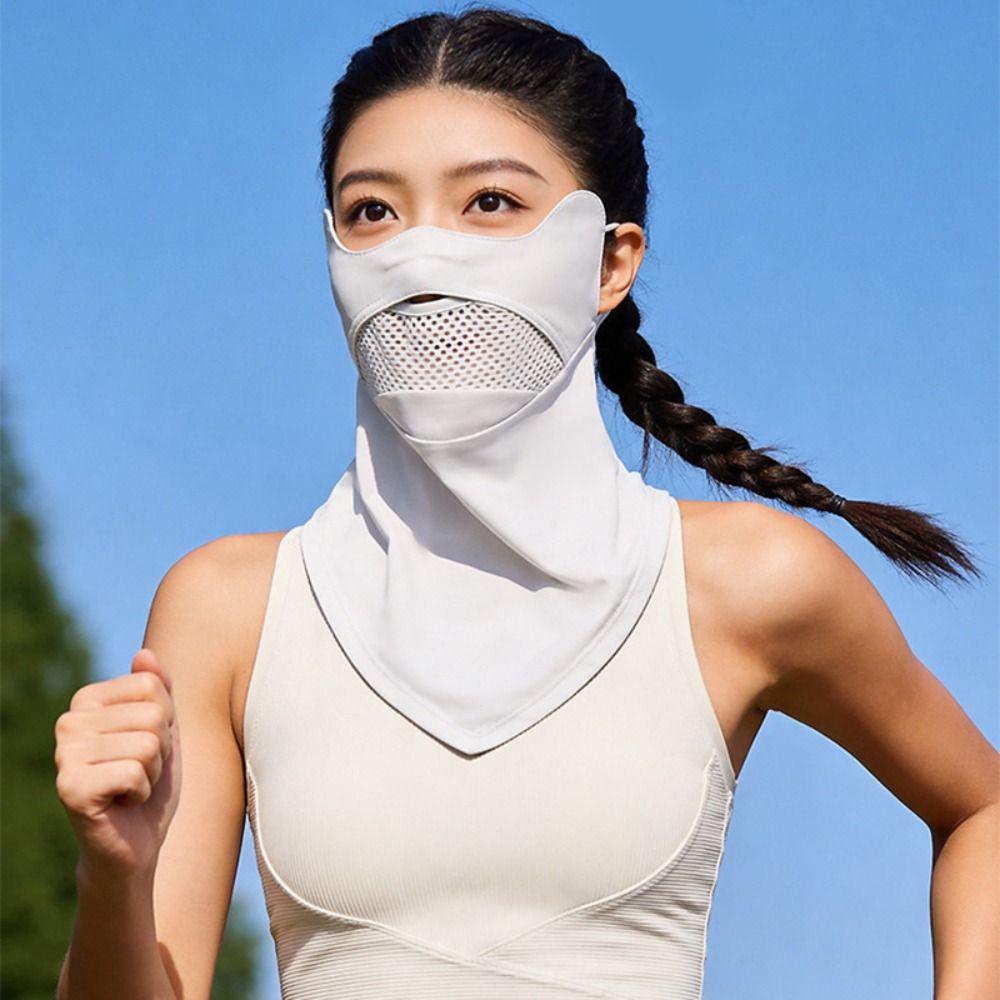 Breathable Sunscreen Mask Summer Face Gini Mask Adjustable Face Cover Hiking