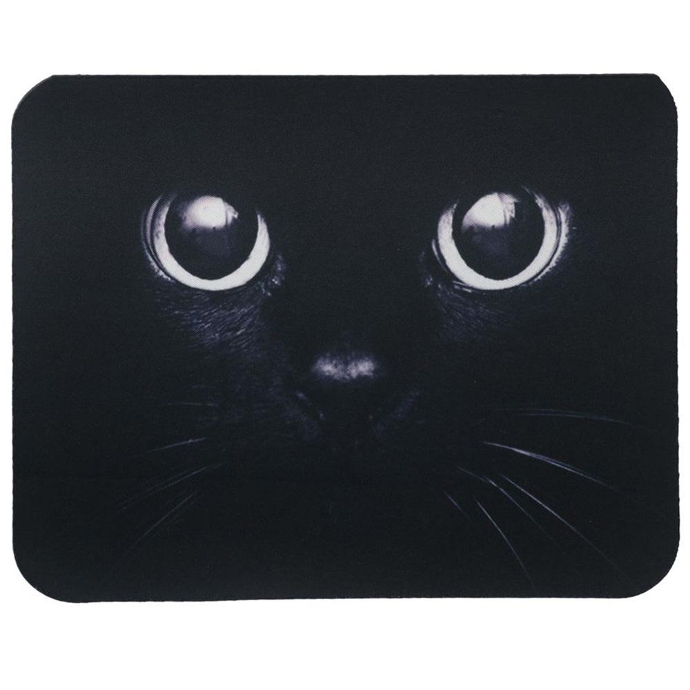 

Rubber+cloth Black Cat Gaming Mouse Pad 9.45 X 7.87 X 0.12 Inches Multicolour Desktop Pad Rectangle Office Computer Mousepad