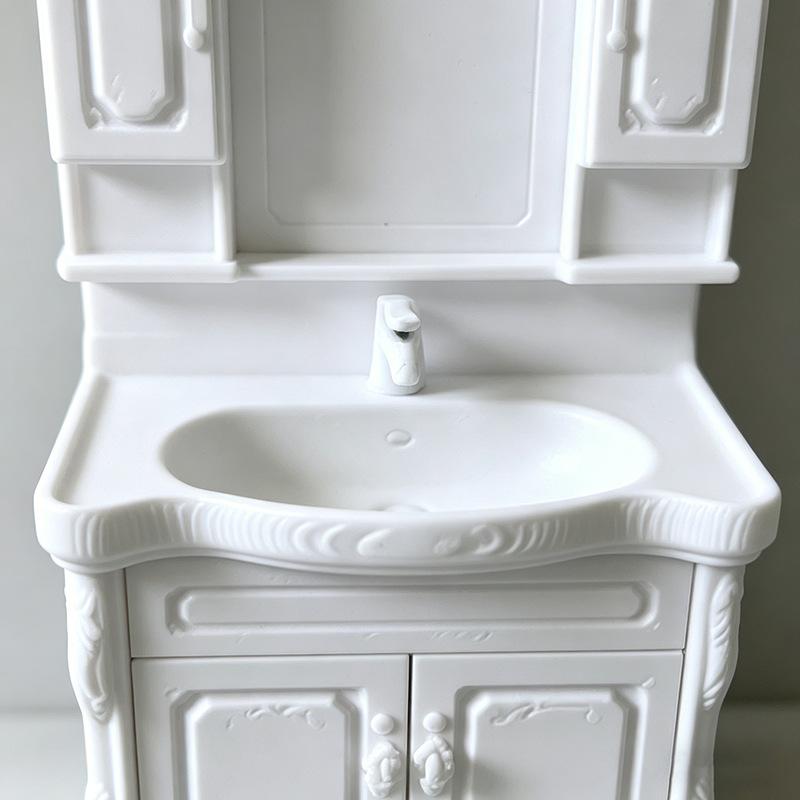 1Pcs Doll Home Bathroom Furniture Decor Toy 1/12 Dollhouse Miniature Bathroom Handwashing Platform Model Diy Accessories