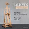 Adjustable Beech Wood Easel: Floor & Tabletop Folding Stand for Sketching & Oil Painting