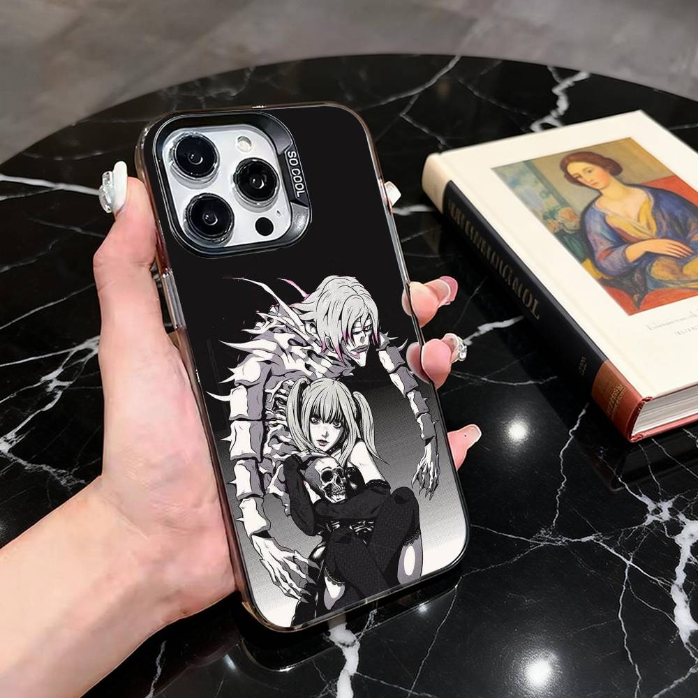 Death N-NoteS M-MisaS A-Amane-es Phone Case For iPhone 17,16,15,14,13,12,11 Plus,Pro Max,Colorful Silver Phone Case Funda Cover