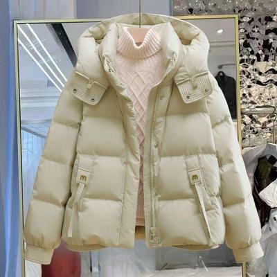 Women's 2025 Winter Hooded Cotton-Padded Jacket: Short, Loose Korean Style, Thick & Warm Outerwear