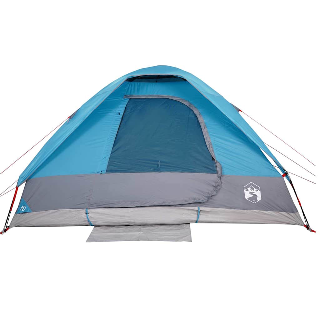 Dome Camping Tent for 4 Persons Blue Waterproof