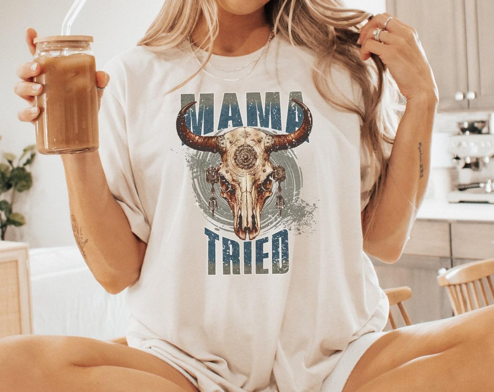 Vintage Mama Tried Graphic Tee - Country Music Shirt S