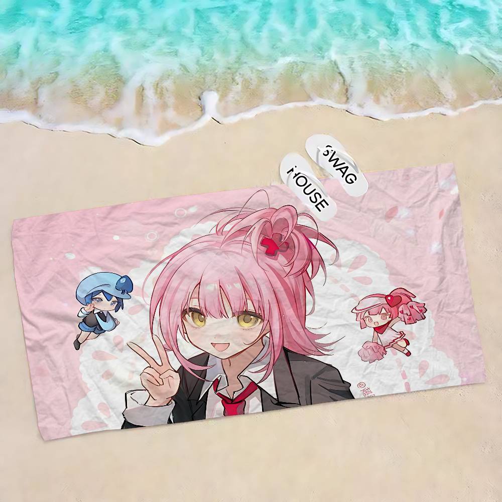 Shugo Chara Japan Anime Anime Beach Swimming Towel Soft Absorbent Washcloth Children's Gifts for Kids Travel Camping Gym