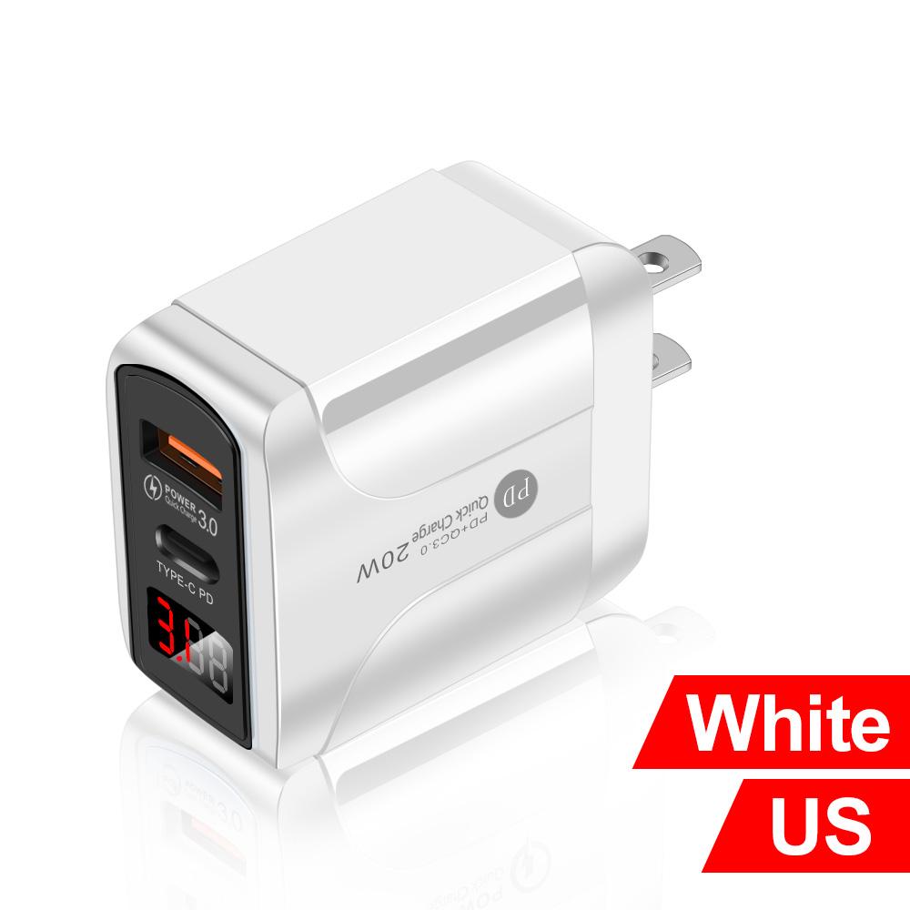 Adaptor de alimentare AC DC PD 20W 5V încărcător pentru iPhone Samsung Xiaomi tip-c afișaj LED USB sursă de alimentare adaptor de călătorie 5 volți