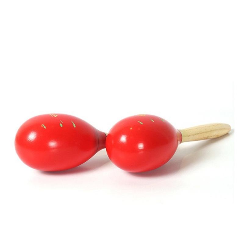 Solid Hardwood Sand Hammer Wood Shaker Maracas Rattle Percussion Musical Instrument Educational Toy Hand Sand Hammer