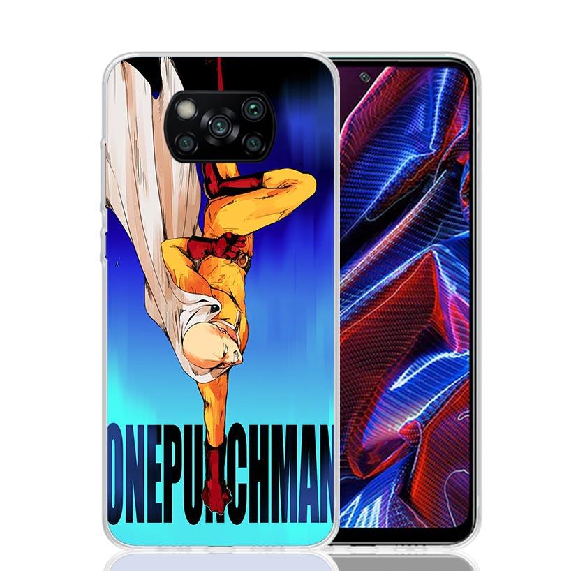 1 Punch Man Anime Phone Case For Xiaomi Poco X7 X6 X5 Pro F7 Ultra Redmi 15C 15 13 13C 12 12C 10 10A 10C 9 9A 9C 9T Cover Poco X