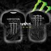 Monster Energy Men's 3D Printed Sports Shirt - Blurry Ink Style - Summer Comfortable, Breathable, Quick-Drying Sports Shirt
