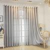 Classic Jacquard Sheer Curtains, Grommet Top, Machine Washable, Decorative Arts Theme, Unlined Clear Voile for Bedroom, Living Room, Room Divider