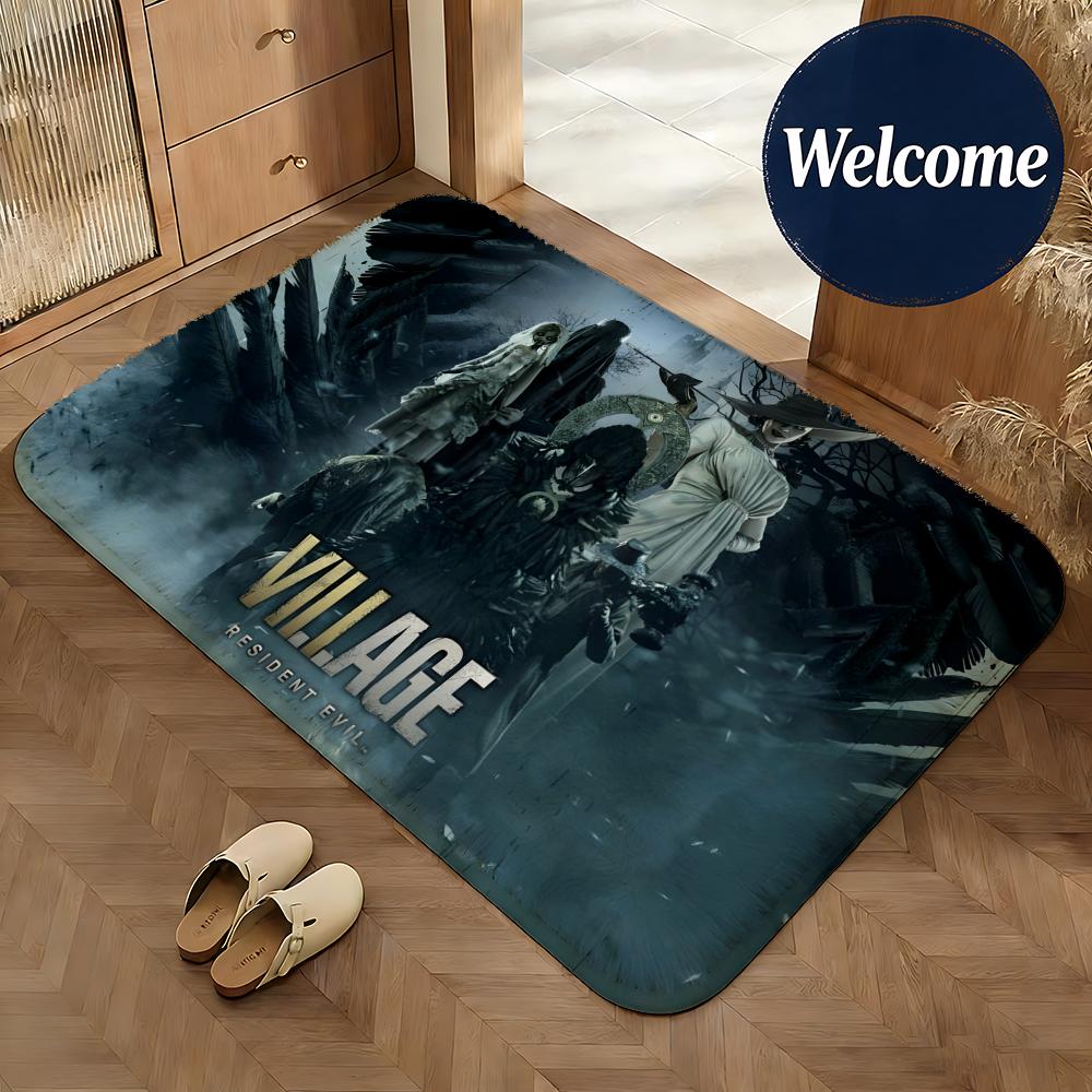 Soft Flannel Floor Mat Game Resident Evil Requiem Floor Mat Non-Slip Absorbent Doormat Bathroom Bedroom Home Decor Rug