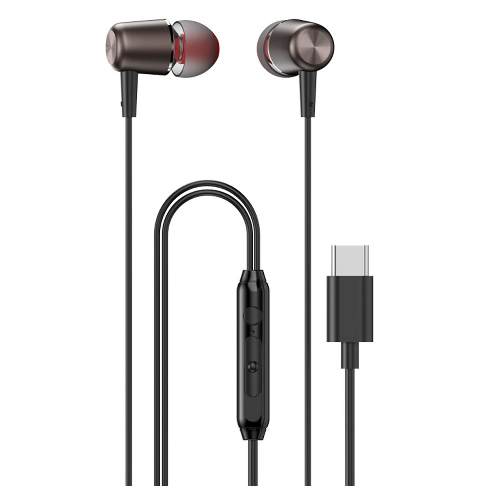 

Magnetic Type C Headphones Mic Enjoy Clear Sound Anywhere for Running &Exercising Earphones HiFi Sound Headsets 1 чорний