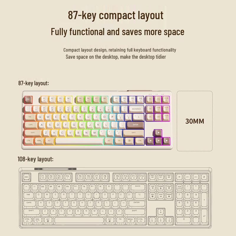 OLOEY 87-Key Wired Gaming Keyboard
