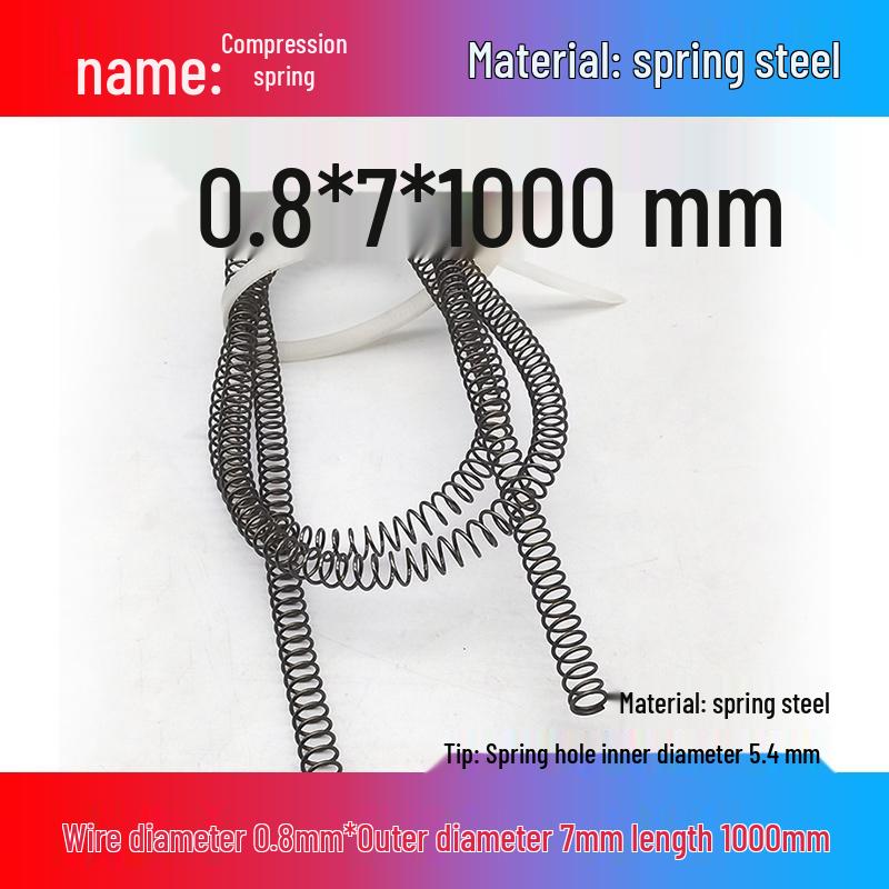 Spring Wire: 1m Long, Soft Pressure, Manganese Steel, 0.3-4.5mm Diameter, Yellow Compression Return.