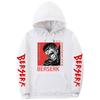 Berserk Anime Hooded Fleece Sweatshirt Men Women Loose Fit Streetwear Pullover Casual Sportswear