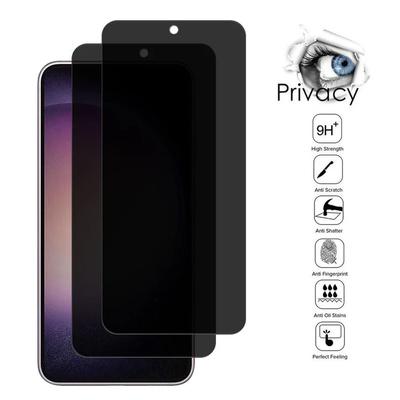 Verre Trempé de Confidentialité pour Samsung GalaxyS25 S24 S23 S22 S21Plus Protecteur d'Écran Anti-espion Fonction d'Empreinte Digitale pour Samsung S22 S21 S25