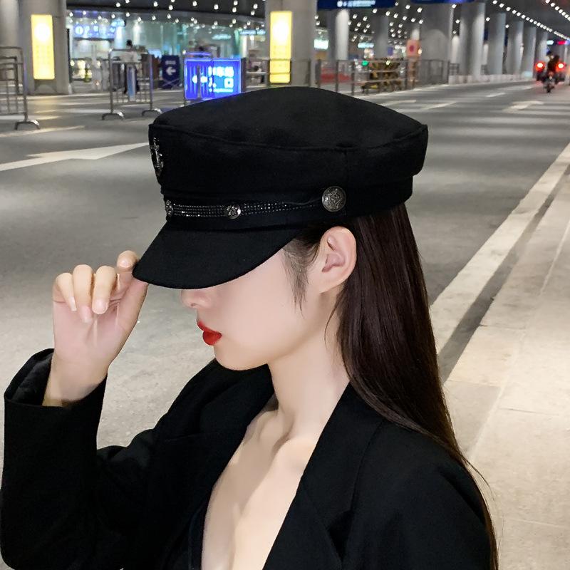 Beret Women's Trendy Versatile Wool Cap Spring and Autumn British Retro Street Fashion ins Hat