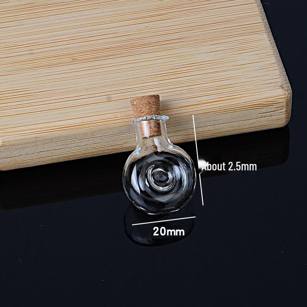 Mini Special-Shaped Glass Wishing Bottle Pendant with Cork for DIY