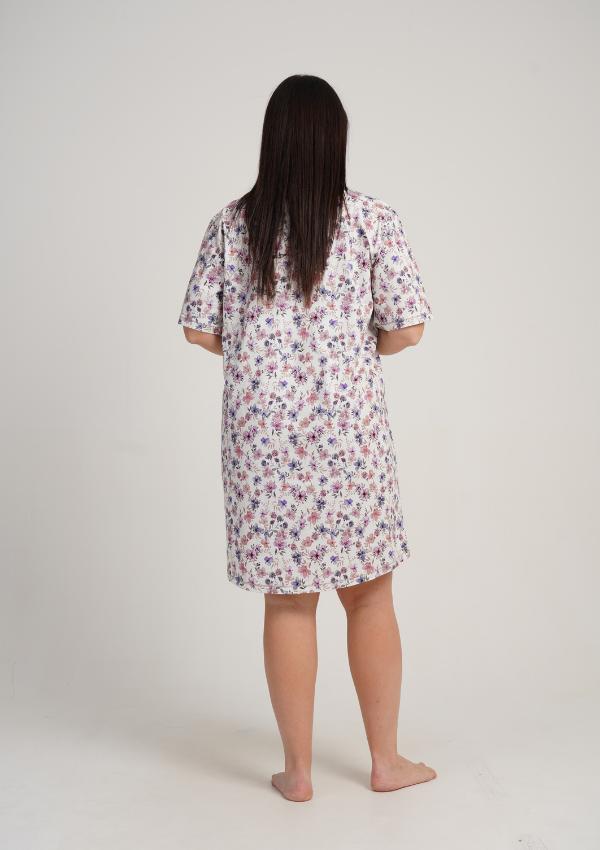Women's Nightgown 4XL Vienetta Cotton Short Sleeve For Summer Nice
