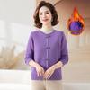 Mom's Winter Fleece-lined Knitted Sweater - Warm, Thick, One-Piece Base Layer for Middle-aged and Elderly.