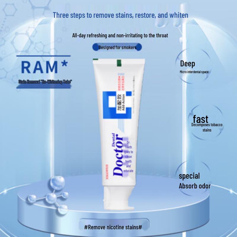 Dentist Doctor Whitening & Smoke Stain Removal Fluoride Toothpaste