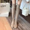 Over-knee Boots Boots Women's 2025 Summer and Autumn New Elastic High Boots Small Height Increasing Thick Heel Skinny High Heel Boots