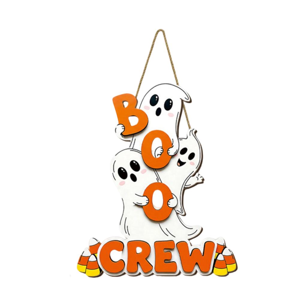 Halloween Wooden Sign Welcome Door Hanging Festival Atmosphere Pumpkin Wall Decoration Living Room Wall Hanging