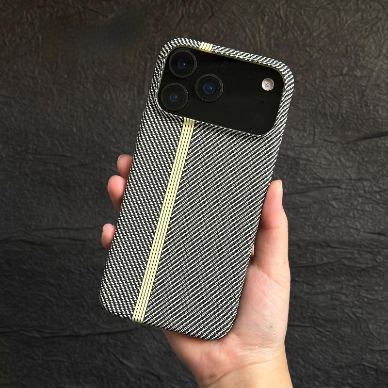 For iPhone 17 16 Pro Max Case Hard Matte Carbon Fiber Texture Anti Fingerprint Cover For iPhone 16 Plus Shell Shockproof Bumper
