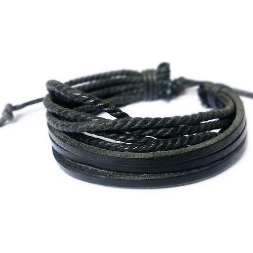 Leisure Fashion Men Hand -Woven Leather Bracelet Multilayer Couple Bracelet