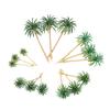 15pcs Miniature Scenery Layout Model Plastic Tree Palm Trees Train Coconut Rainforest Home Garden Decoration