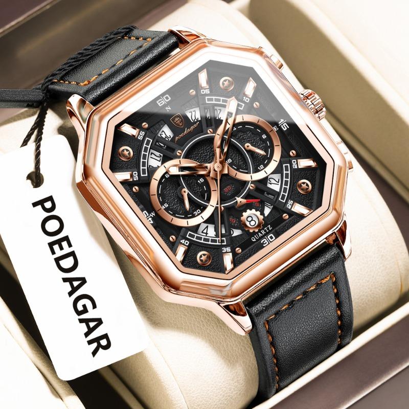 New Top Brand Multifunctional Belt Men's Watch New Luminous Waterproof Quartz Watch