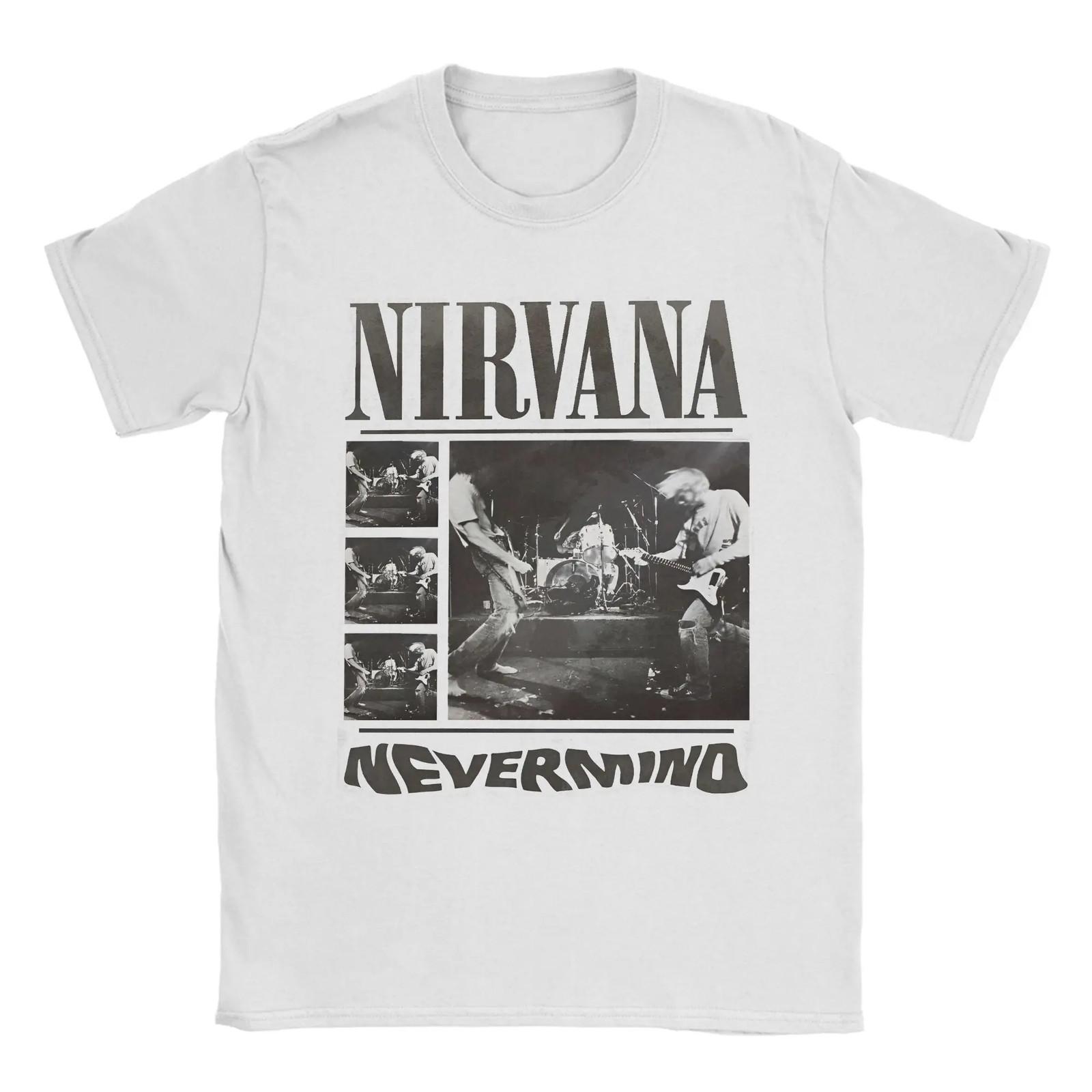 Nirvana Grunge Гранж Группа Футболка с принтом Уличная одежда Винтаж Y2K Мужская [S-6XL] L