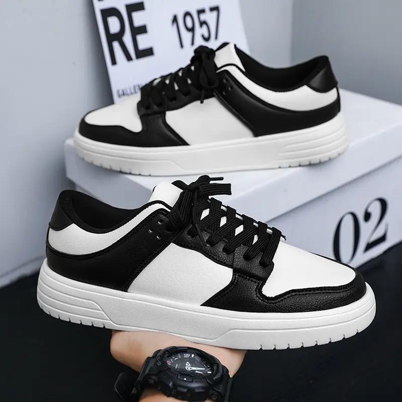 Comfortable Help Men's New Wear-resistant Comfortable 2025 Platform Sports Shoes Lace-up Flat Vulcanized Shoes Off White Shoes