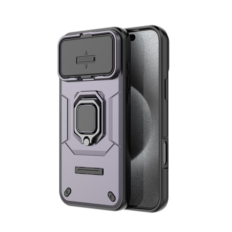 Shockproof Case For iPhone 17 Pro Max Case iPhone 17 Air Ring Holder Magnetic Back Cover For iPhone 17 Pro Max Push Window Case