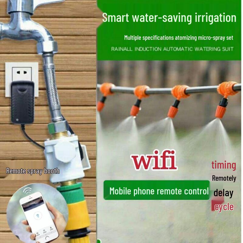Smart WiFi Remote-Controlled Solenoid Valve for Automatic Watering and Temperature Management