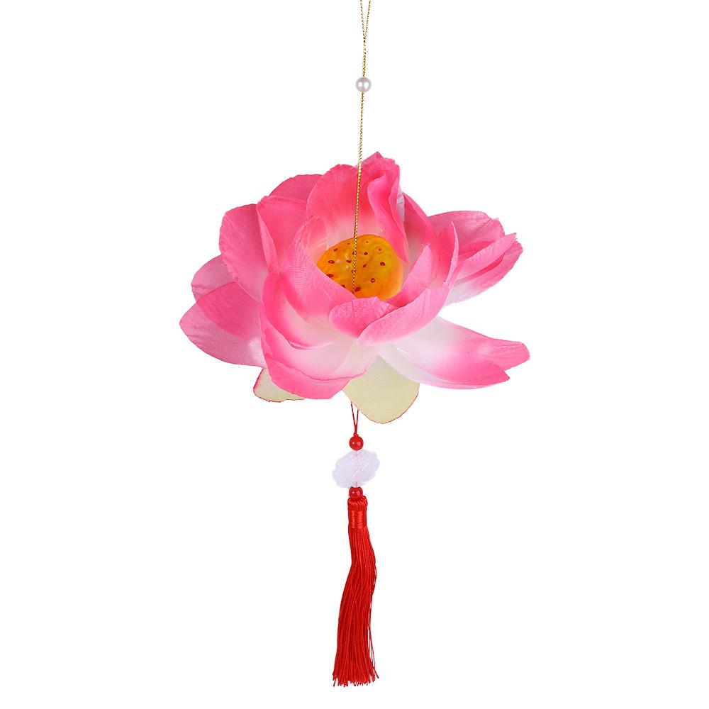 Chinese Glowing Portable Mid-Autumn Lantern Lotus LED Lantern Lotus Light Festival Lantern