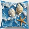Sailboat On Blue Wave PillowcaseSuitable for Sofa Car Bedroom Decorative Cushion Cover Pillow Cover