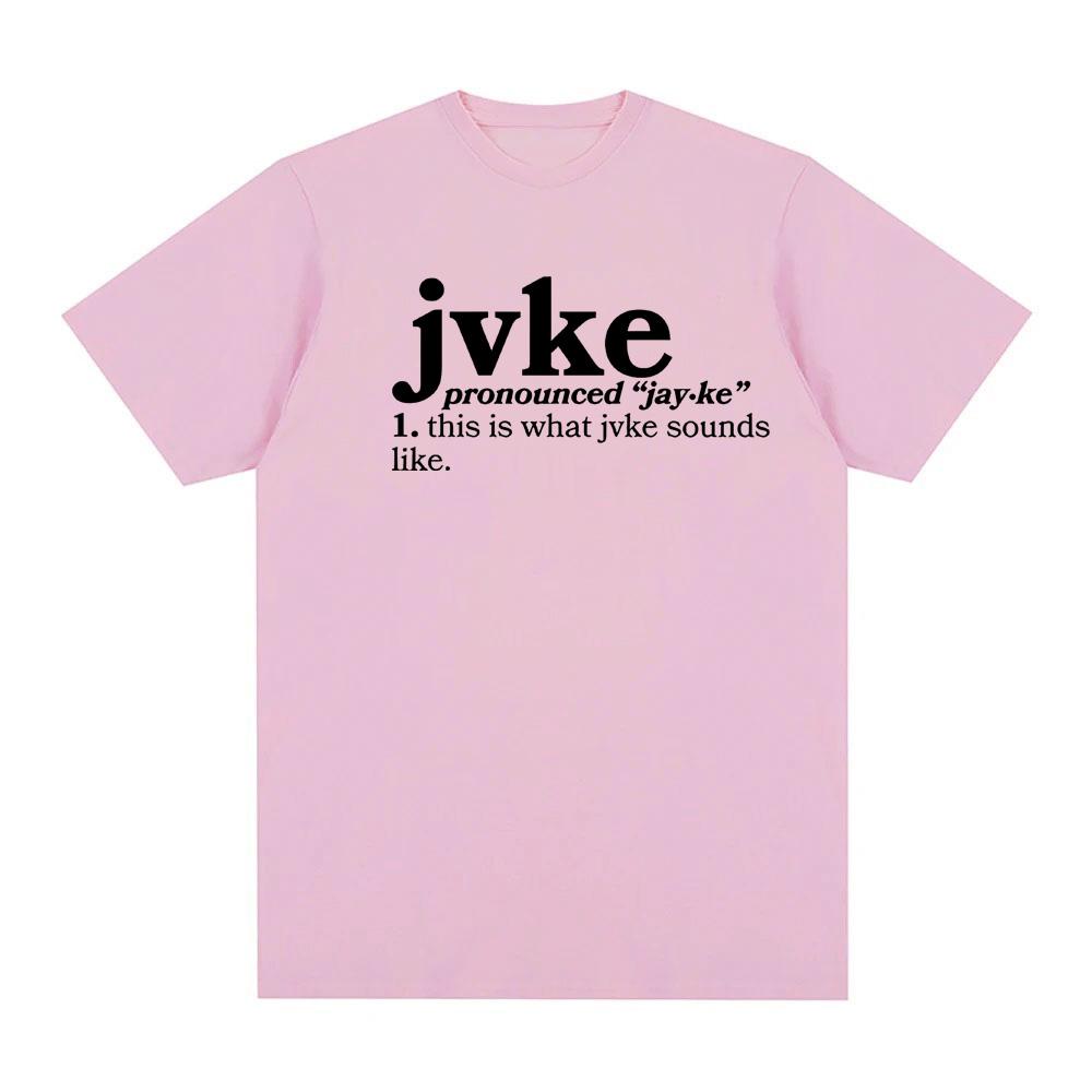 AUSSPRACHE WEISSES T-SHIRT JVKE Print T-Shirt Baumwolle Rundhalsausschnitt Kurzarm Tees
