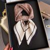 New Cashew Print Female Neck Scarf Cotton Linen Feeling Women Hair Scarves Foulard Head Band Shawls Wraps Neckerchief Bandana