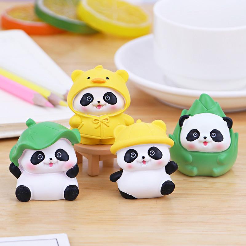 Adorable Panda Mini Ornament for Office or Car Decor