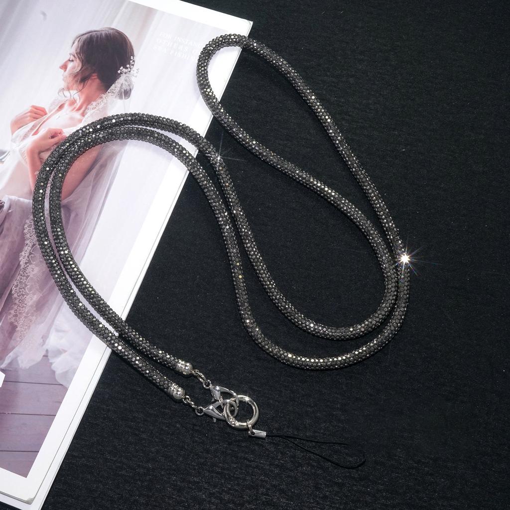 New Luxury Crystal Rhinestone Phone Lanyard Bright Bling Bling Phone Case Chain Straps Phone Anti-lost Rope Phone Accessories
