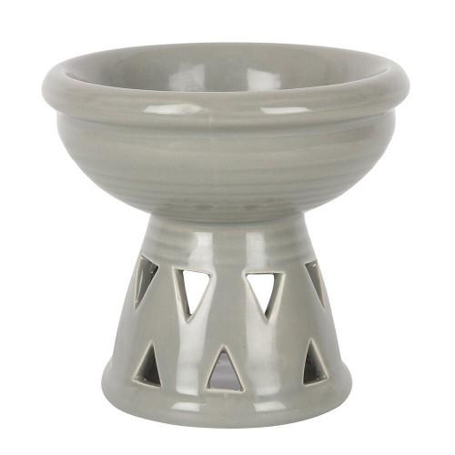 Quemador de aceite de cuenco profundo de cerámica algo diferente 12cm x gris