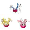 Dog Companion Toys Colorful Dog Chew Rope Toy Bite-Resistant Grinding Teeth Dog Mop Ball Toys Cartoon Pet Interactive Toys Play