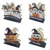 Seasonal Home Accents Halloween Wooden Napkin Holder, Ghost Pumpkin Decorative Tabletop Tissue Dispenser, Gift for Paper Storage Organizer Holiday