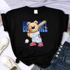 2024 Neuestes Neues Lustiger Bär Damen Hochwertiges Sommer Bedrucktes T-Shirt Lässig Extra Groß Y2k Personalisierte Ärmel Rundhals