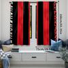 Vibrant Red Black Zebra Printed Curtains Suitable Bedroom Bathroom Living Room Dining Study Office Curtain Set Of 2 Made Polyester Washable Great