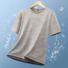 Eis-Seide Herren T-Shirt: T-Muster, Nylon-Zwickel, Kurzarm, Leicht, Lässige Sportbekleidung, Jugendmode.