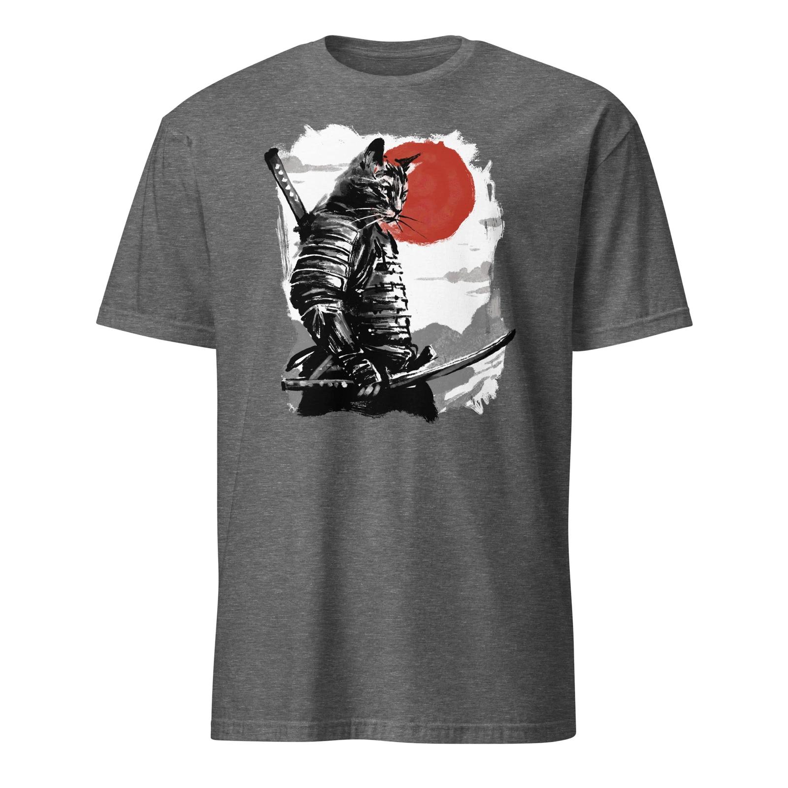 Футболка Самурайский Кот Японский Воин Укиё-э Кот-Ниндзя Сенсей Размер S-3XL M