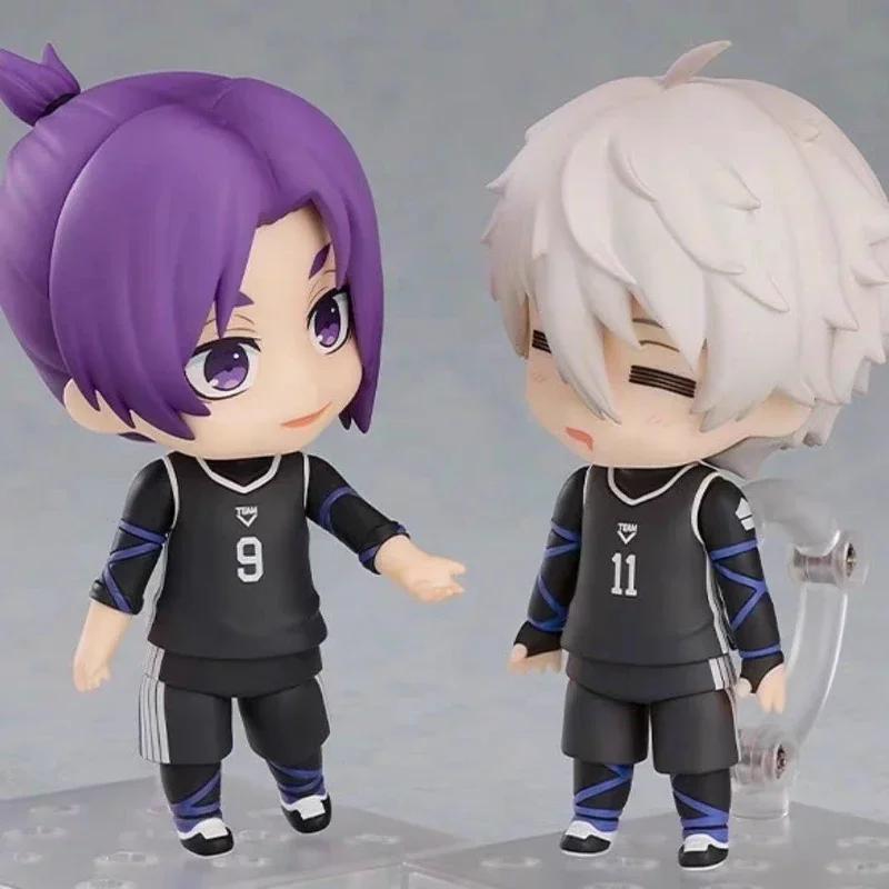 9cm Anime Aixlan Blue Lock Figure Set Rin Itoshio Nendoroid #1998 Yoichi Isagi Doll Nagi Seishiro Figurine PVC Collection Toys