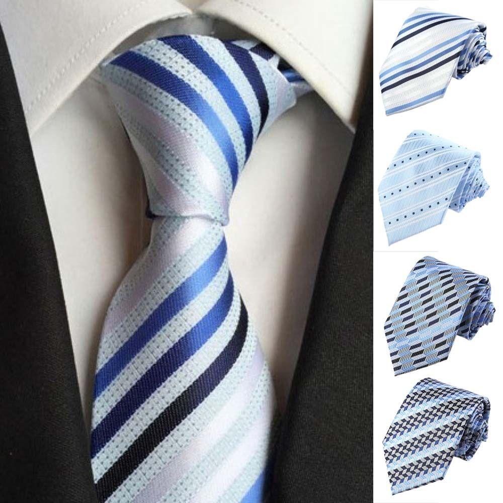 

Blue Groom Neck Wear 8cm Business Formal Tie Casual Stripe Neck Ties Party Style C